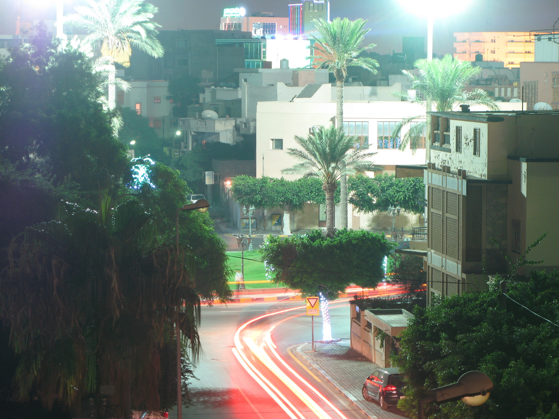 This is a series of long exposure photographs taken in Tripoli, Libya in the summer of 2009 from the rooftops of the city.
